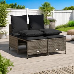 Stylish 4 Piece Outdoor Garden Sofa Set in Grey