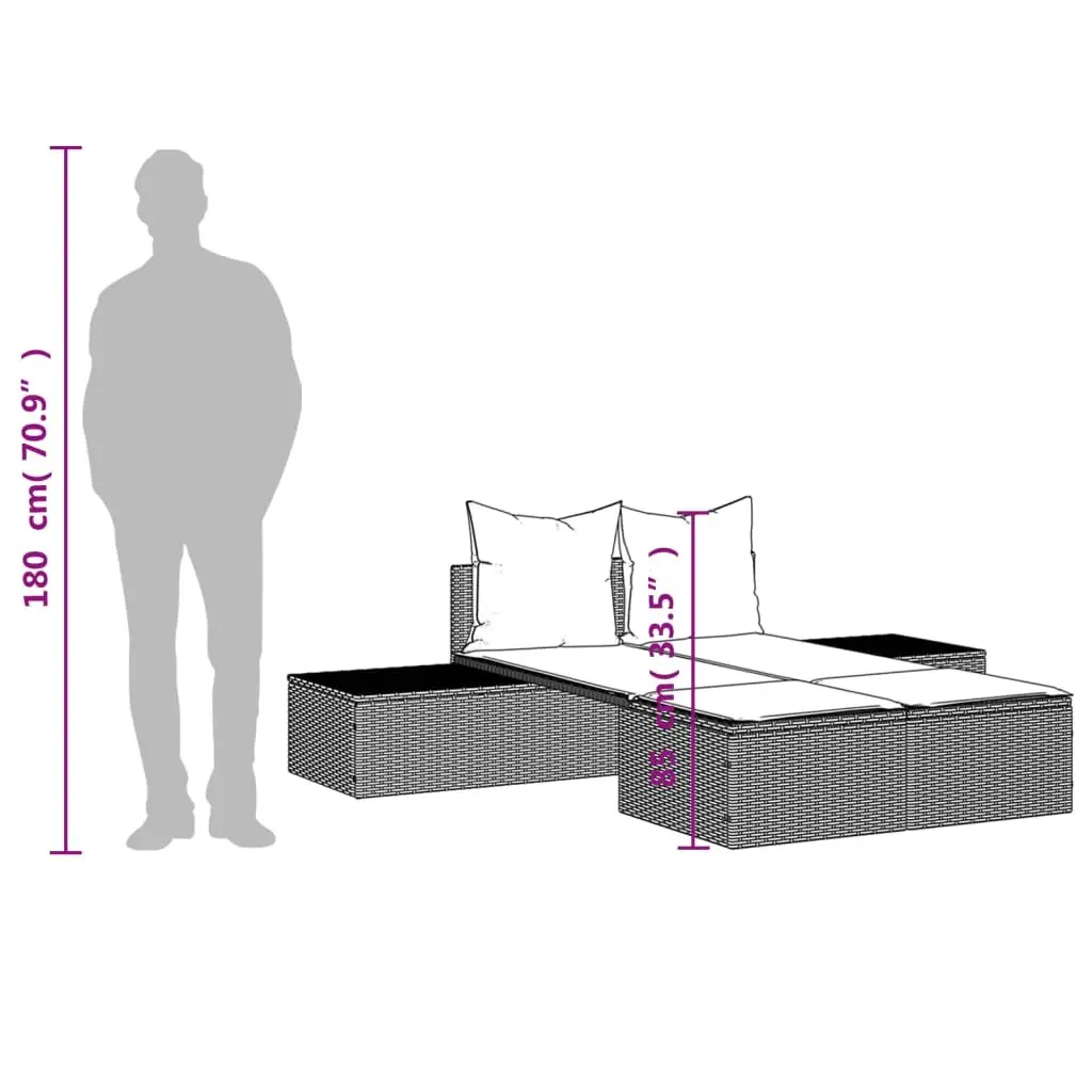 Double Sun Lounger for Outdoor Comfort