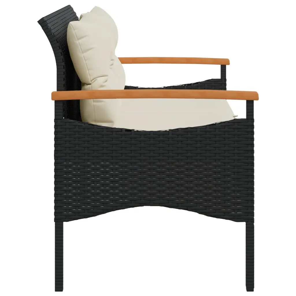 Garden Bench with Cushions for Outdoor Spaces
