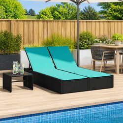 Premium Double Sun Lounger with Adjustable Backrest
