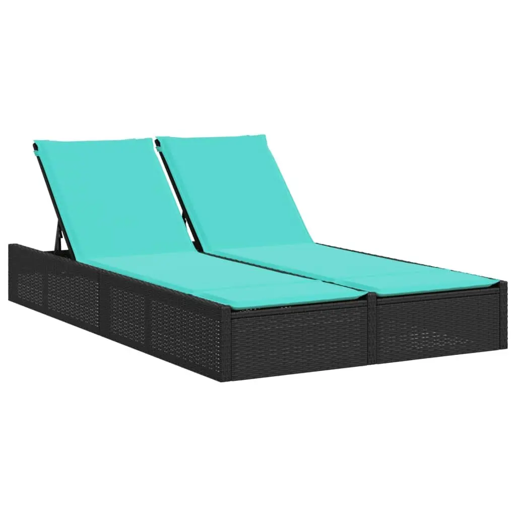 Double Sun Lounger with Adjustable Backrest