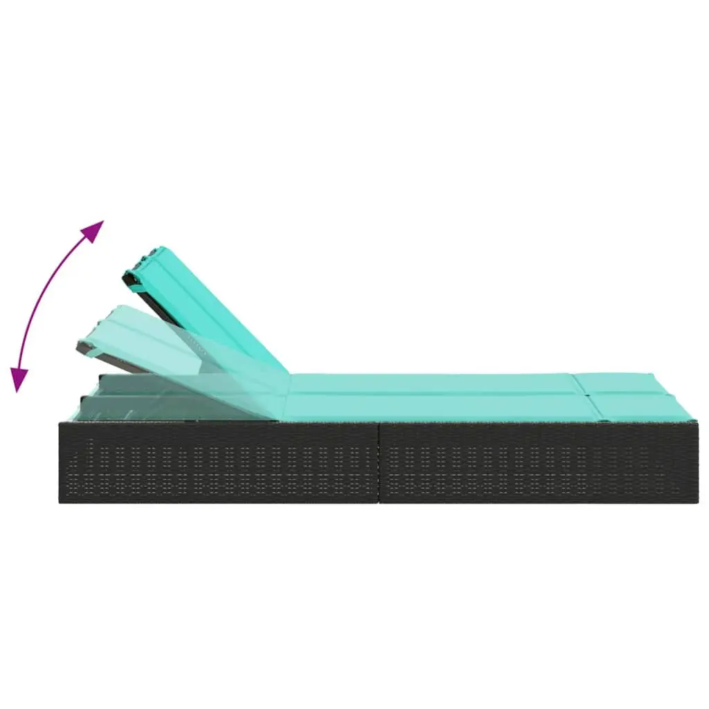 Double Sun Lounger with Adjustable Backrest