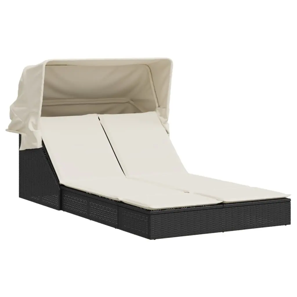 Double Sun Lounger with Adjustable Canopy