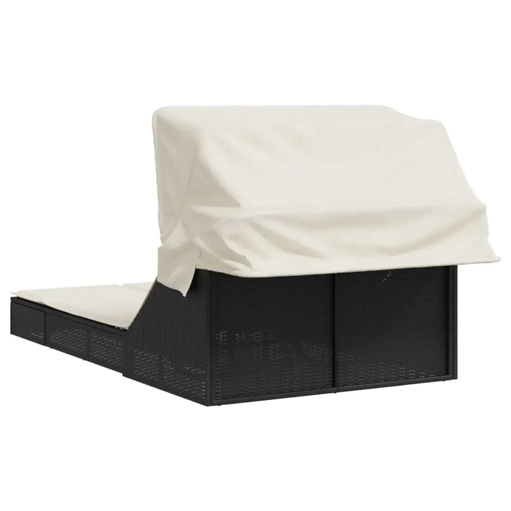 Double Sun Lounger with Adjustable Canopy