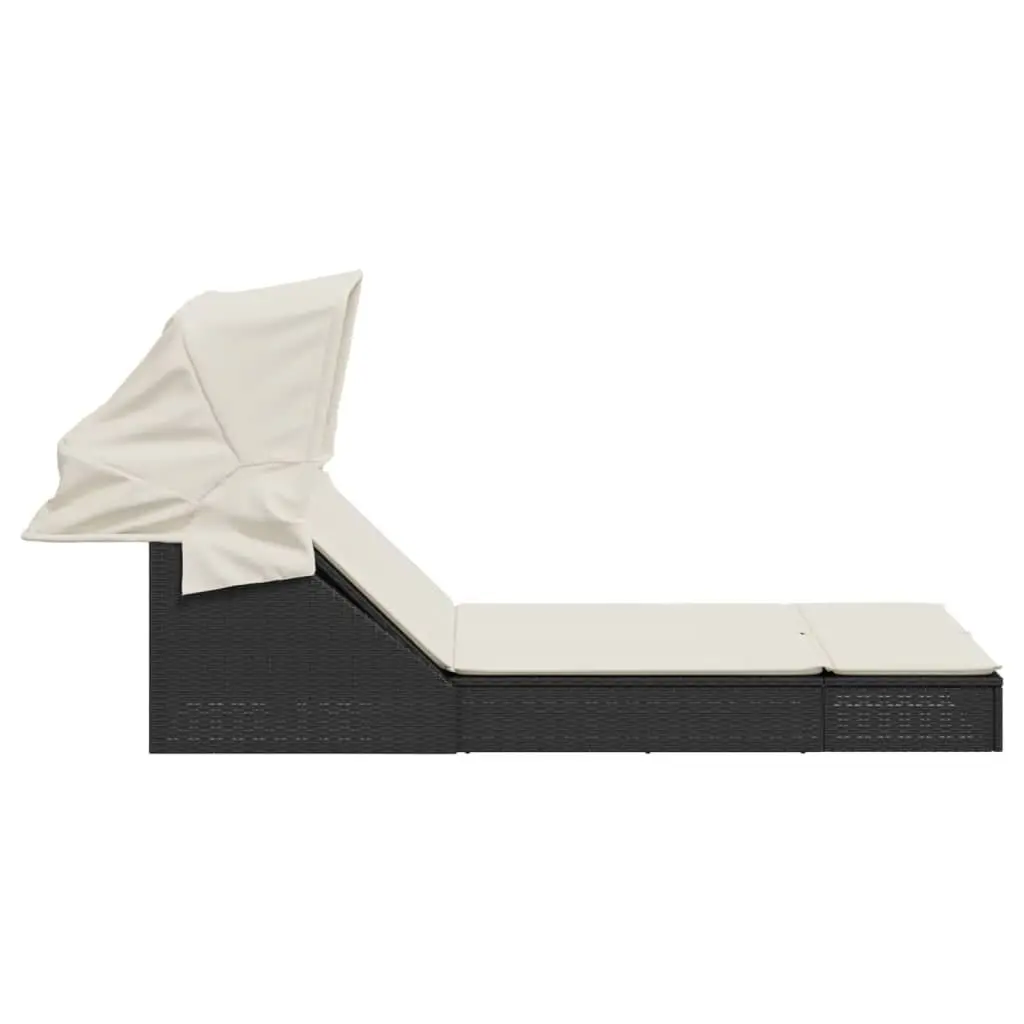 Double Sun Lounger with Adjustable Canopy