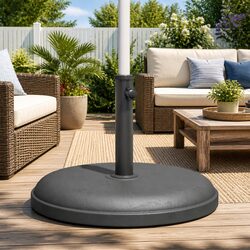 25kg Round Parasol Base for Stable Outdoor Umbrellas