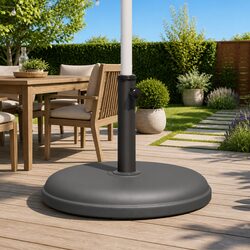 Sturdy Grey Round Parasol Base for Stability
