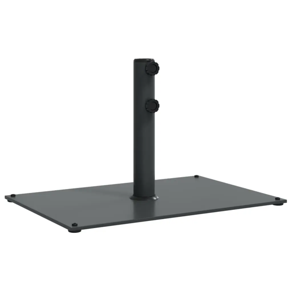 Parasol Base Steel Rectangular 15kg Grey Fits 32 38 48mm Poles