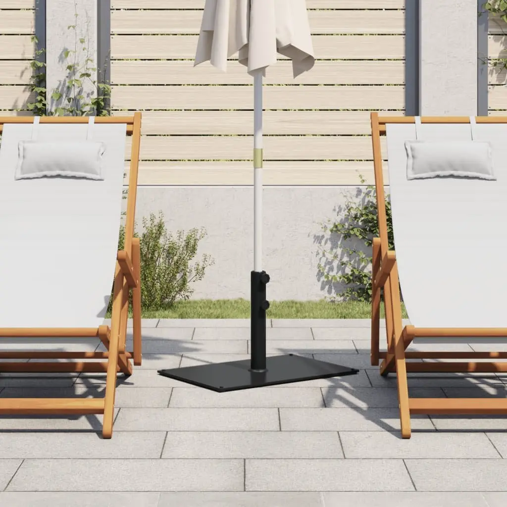 Parasol Base Steel Rectangular 15kg Grey Fits 32 38 48mm Poles