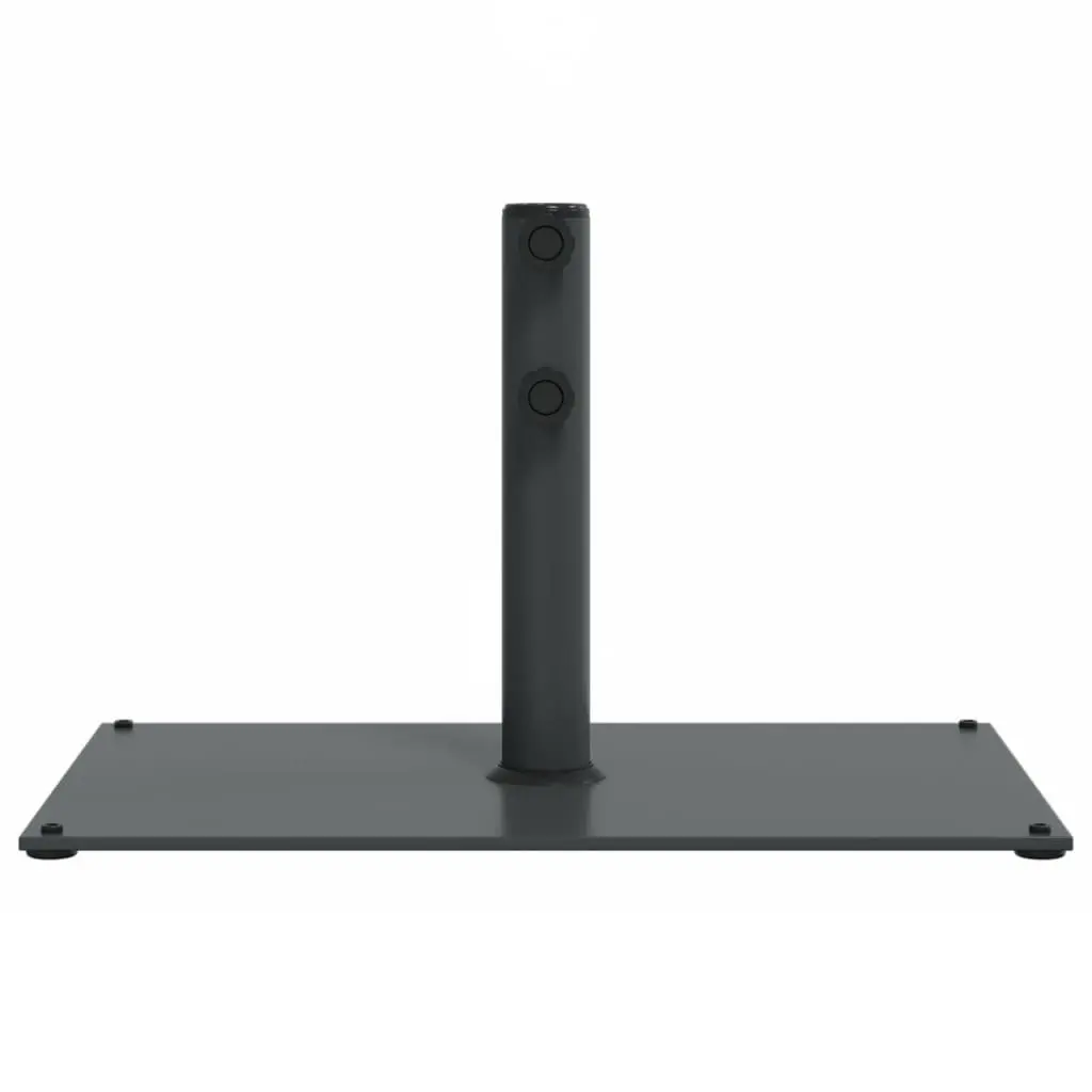 Parasol Base Steel Rectangular 15kg Grey Fits 32 38 48mm Poles
