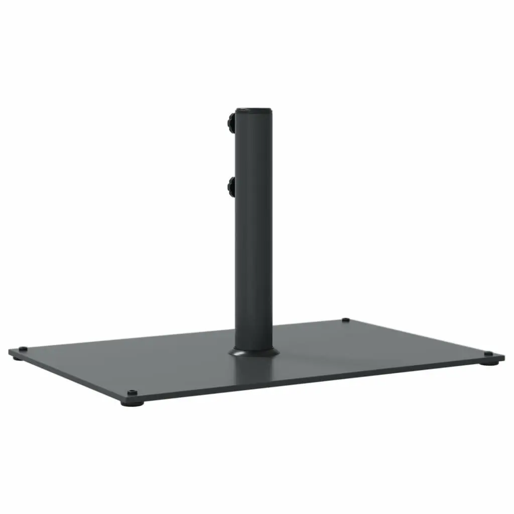 Parasol Base Steel Rectangular 15kg Grey Fits 32 38 48mm Poles