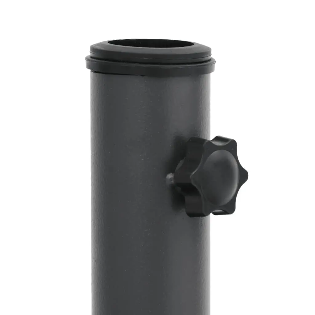 Parasol Base Steel Rectangular 15kg Grey Fits 32 38 48mm Poles