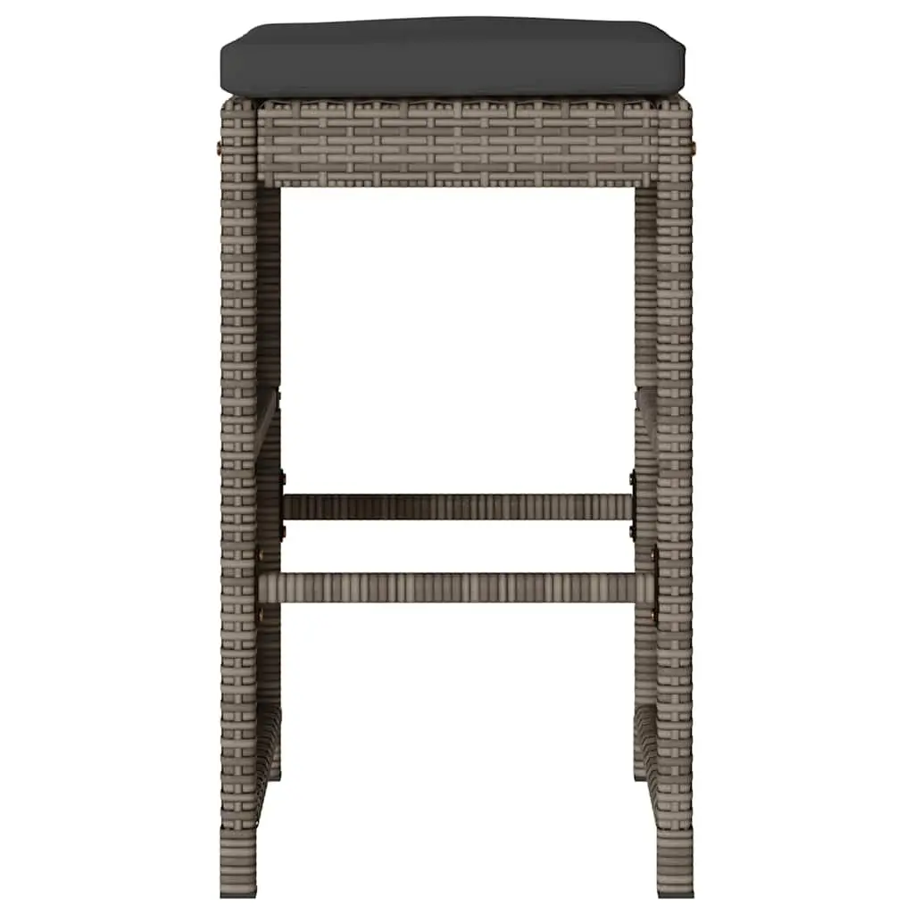4-Piece Outdoor Bar Stools Set with Cushions