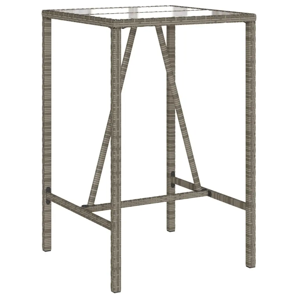 Grey Outdoor Bar Table for Patio or Garden