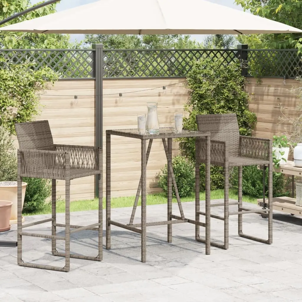 Grey Outdoor Bar Table for Patio or Garden