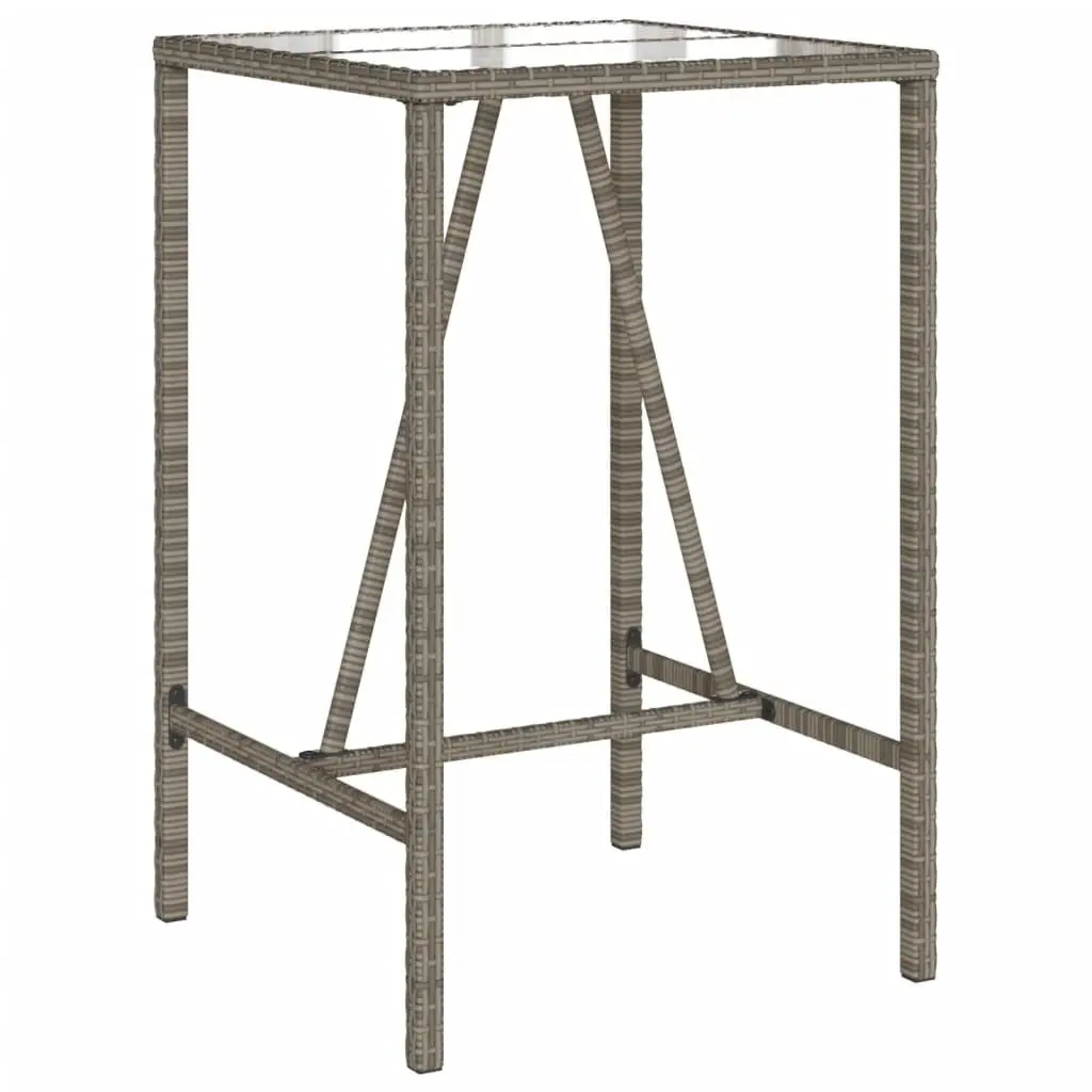Grey Outdoor Bar Table for Patio or Garden