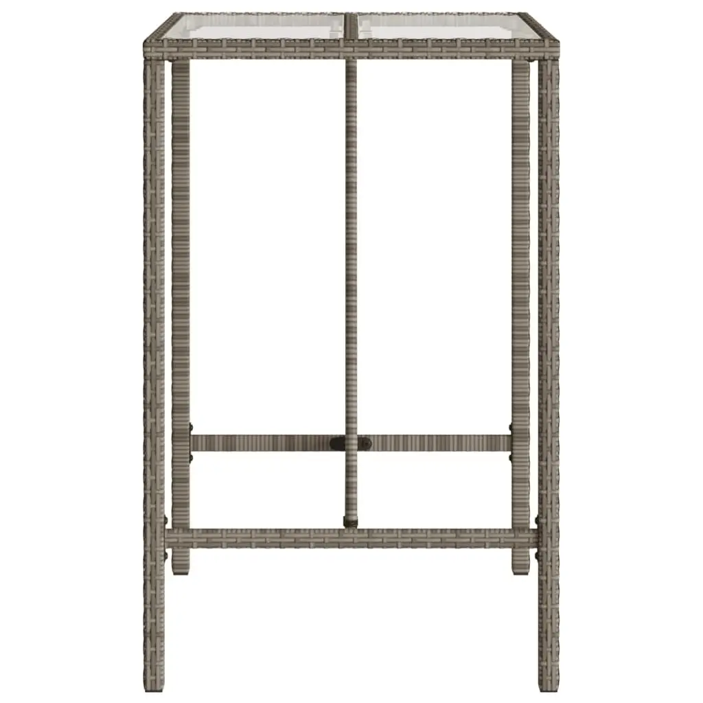 Grey Outdoor Bar Table for Patio or Garden