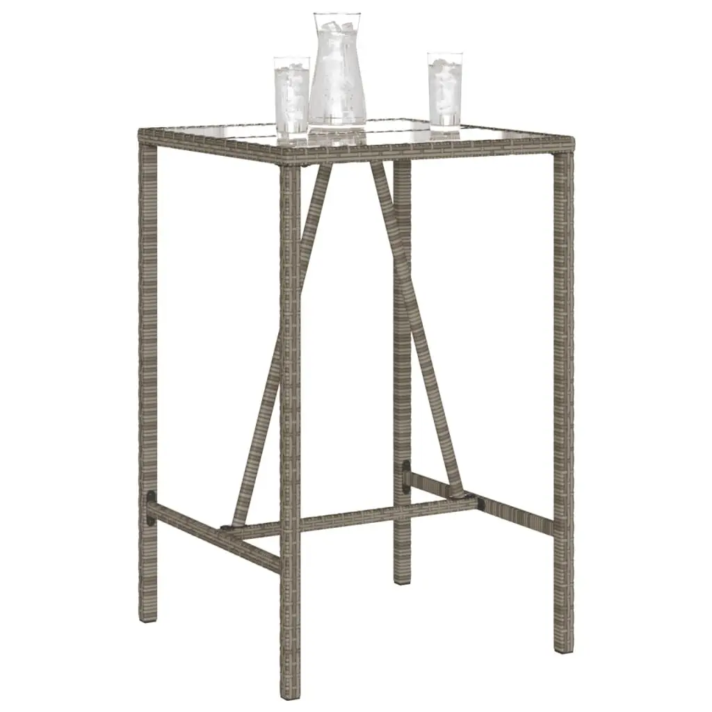 Grey Outdoor Bar Table for Patio or Garden