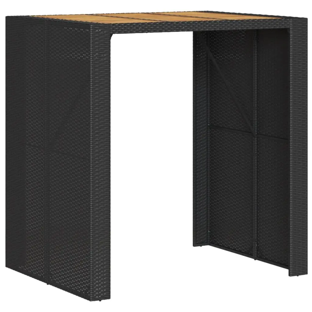 Outdoor Bar Table with Acacia Wood Top