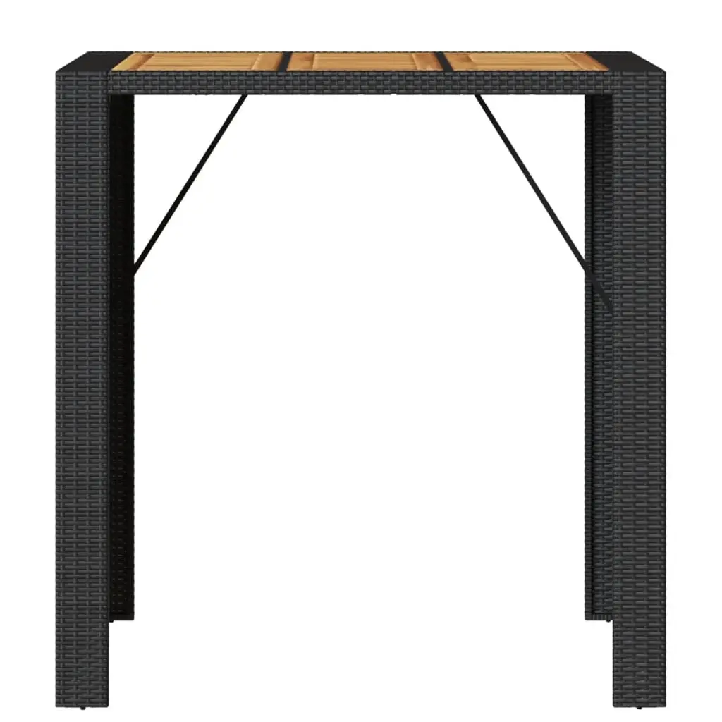 Outdoor Bar Table with Acacia Wood Top