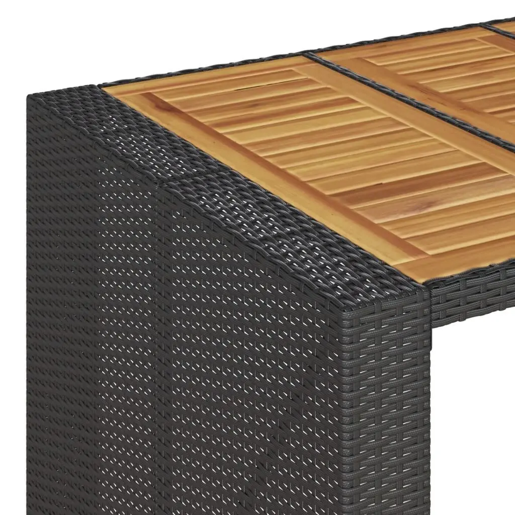 Outdoor Bar Table with Acacia Wood Top