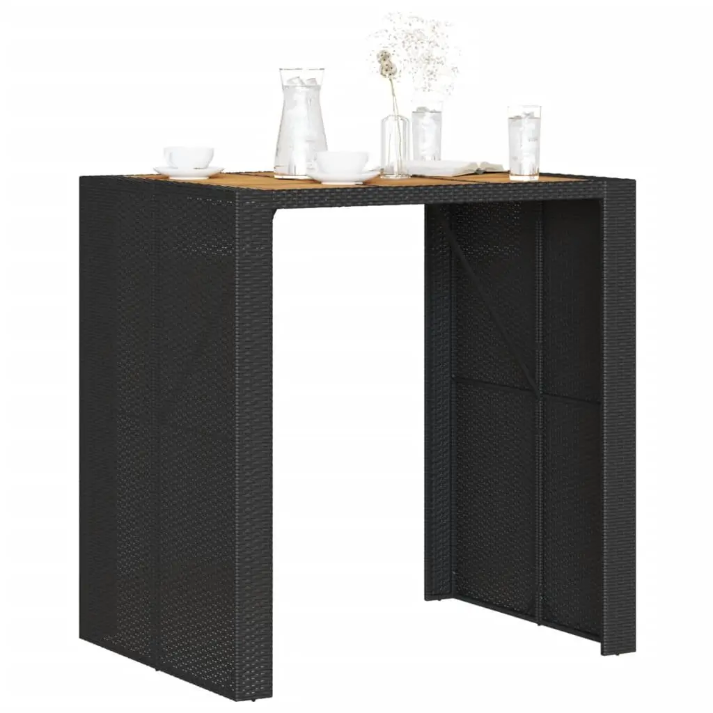 Outdoor Bar Table with Acacia Wood Top