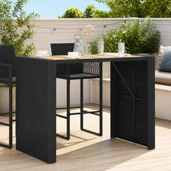 Stylish Outdoor Bar Table with Durable Poly Rattan Frame