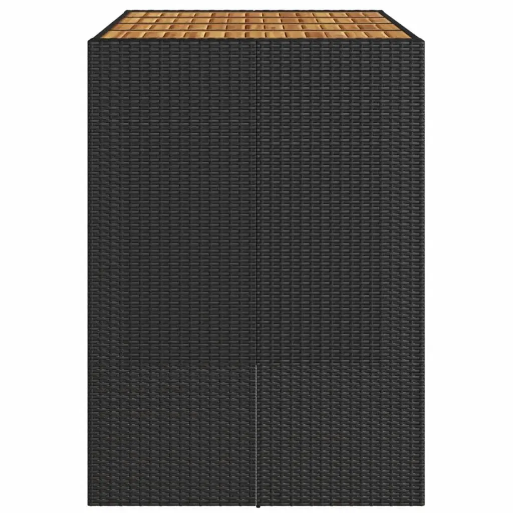 Outdoor Bar Table with Durable Poly Rattan Frame