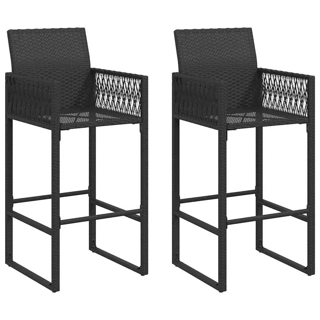 Outdoor Bar Stools Set of 2 with Armrests