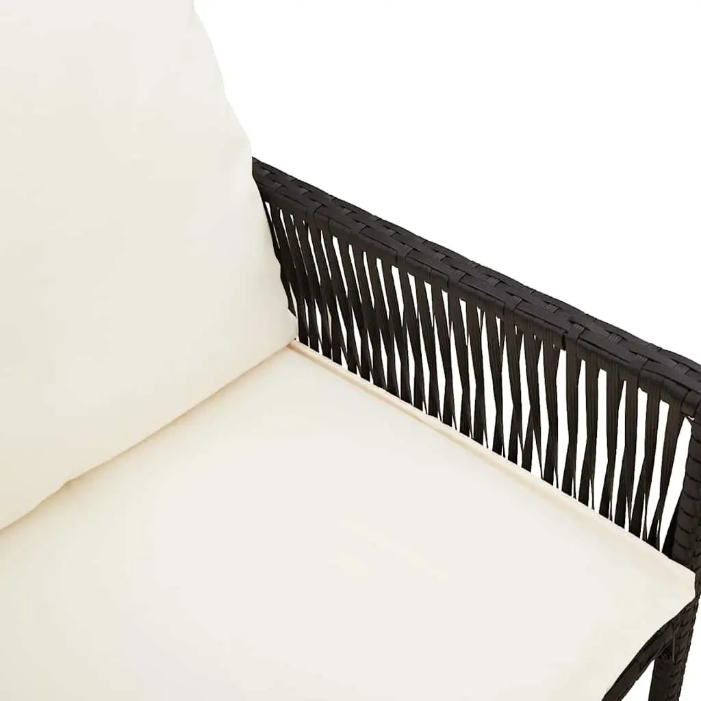 Outdoor Bar Stools Set with Cushions and Armrests