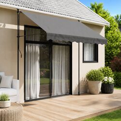 Sturdy Retractable Awning Anthracite 250x150 cm