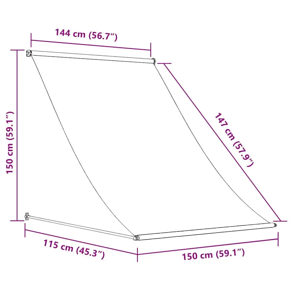 Retractable Awning Steel 150x150 cm Anthracite