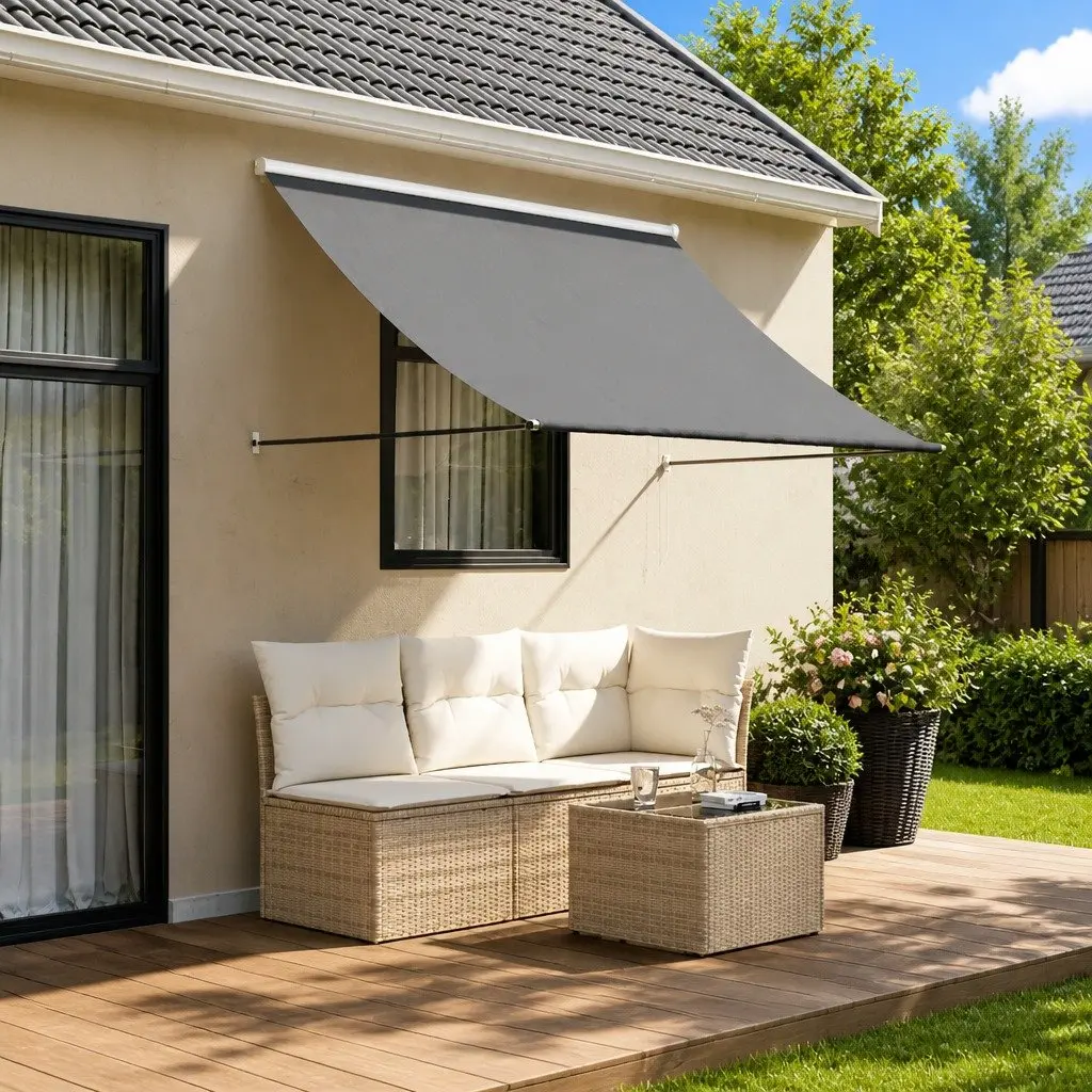 200x150cm Retractable Awning for Outdoor Use
