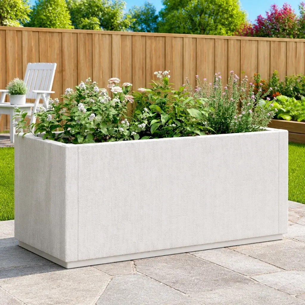 Garden Planter Polypropylene White