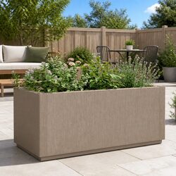 Durable Light Brown Garden Planter for Outdoor Use