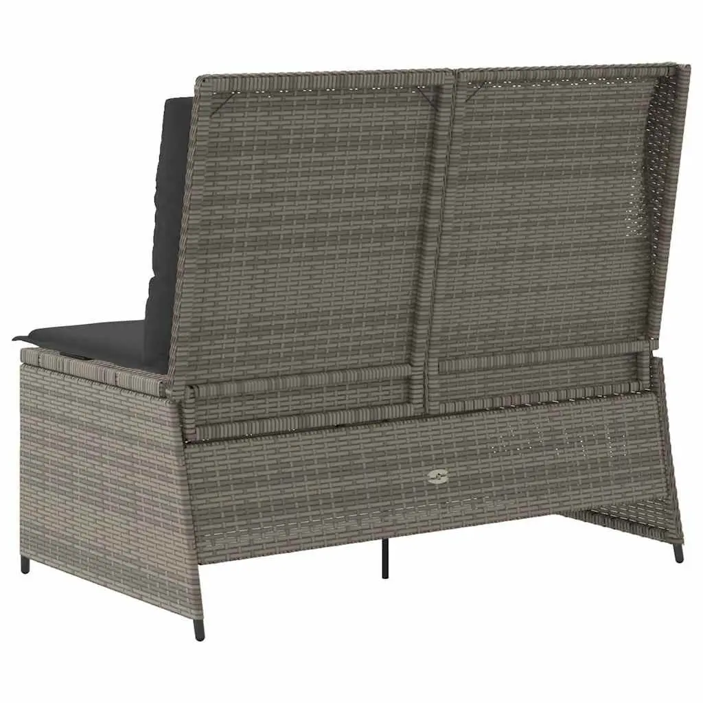 Reclining Garden Bench with Padded Cushions
