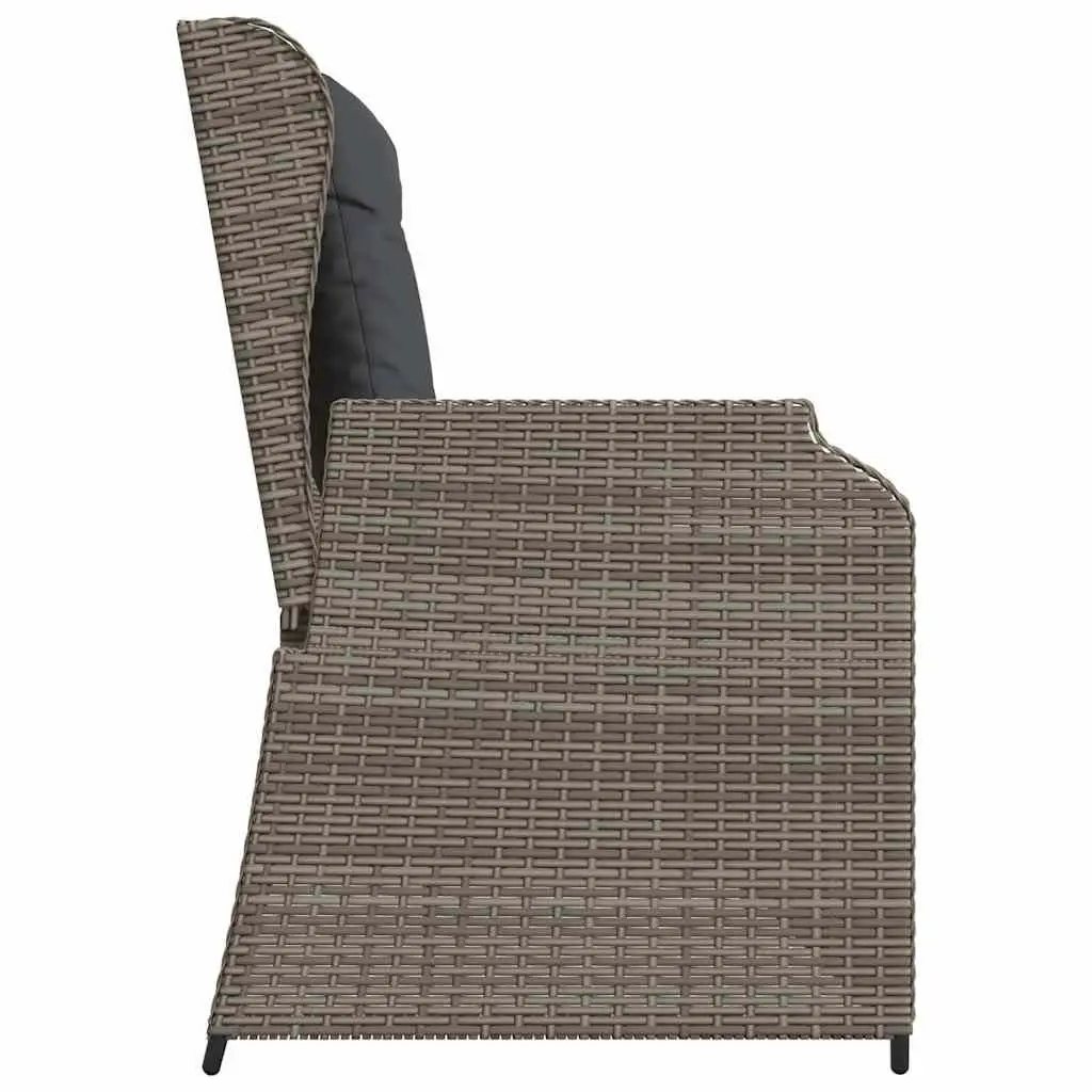 Reclining Garden Bench with Padded Cushions