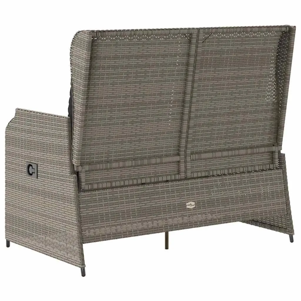 Outdoor Reclining Garden Bench with Adjustable Backrest