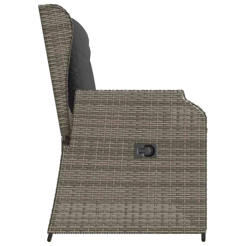 Outdoor Reclining Garden Bench with Adjustable Backrest