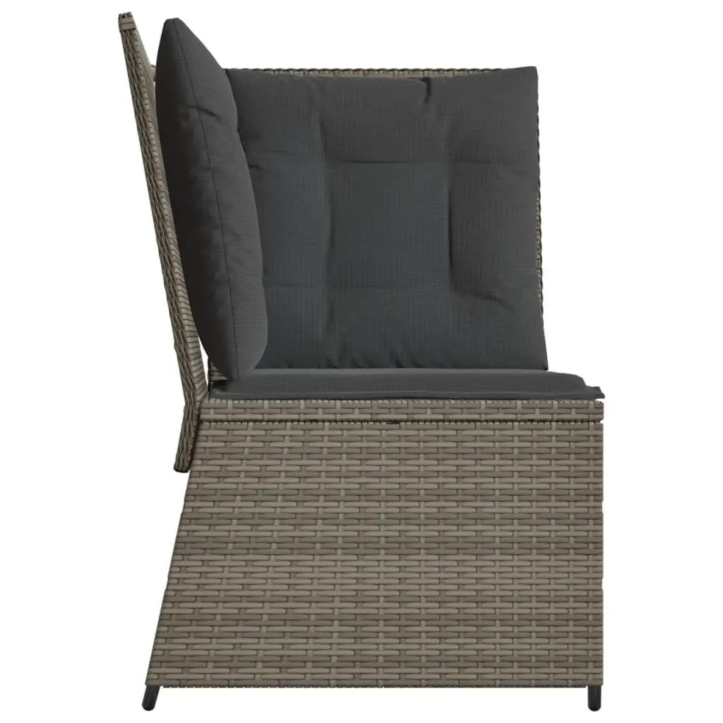 Grey Modular Garden Corner Sofa with Cushions