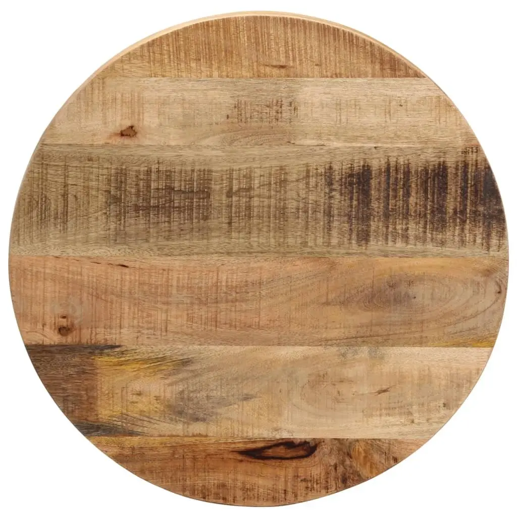 60cm Round Solid Mango Wood Tabletop for Rustic Charm