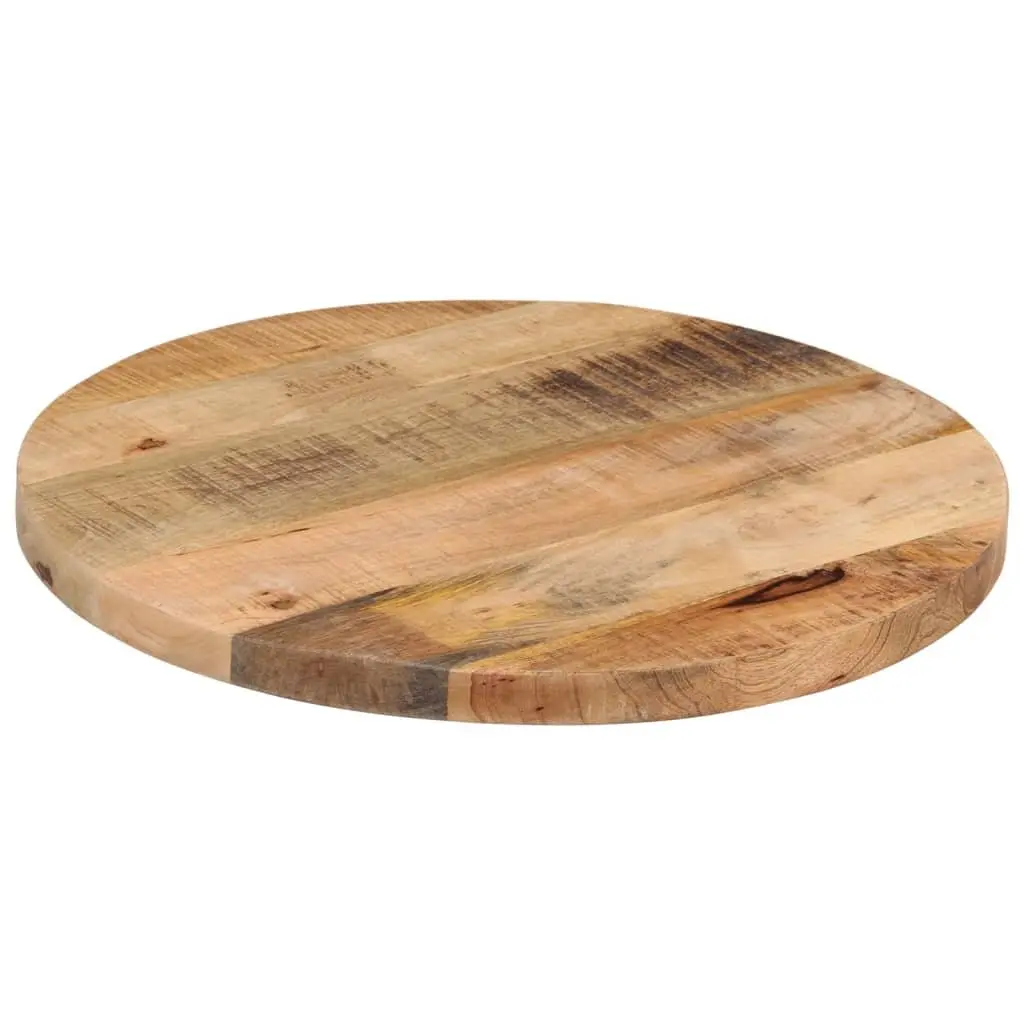 60cm Round Solid Mango Wood Tabletop for Rustic Charm