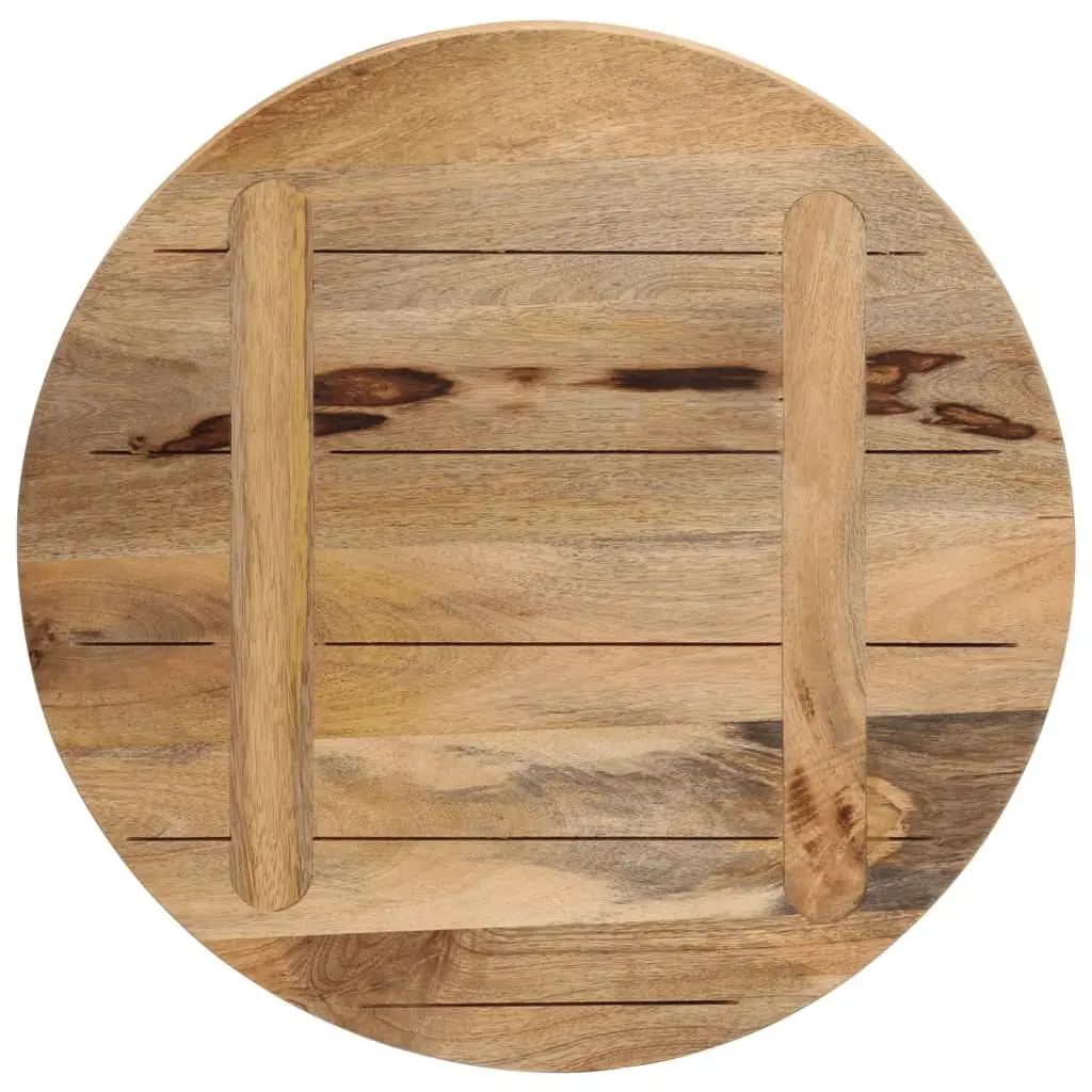 60cm Round Solid Mango Wood Tabletop for Rustic Charm