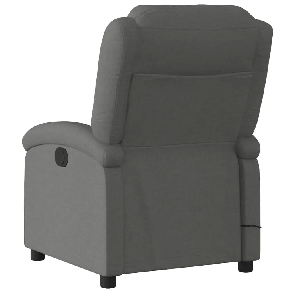 Grey Fabric Massage Recliner Chair with 6 Vibration Points