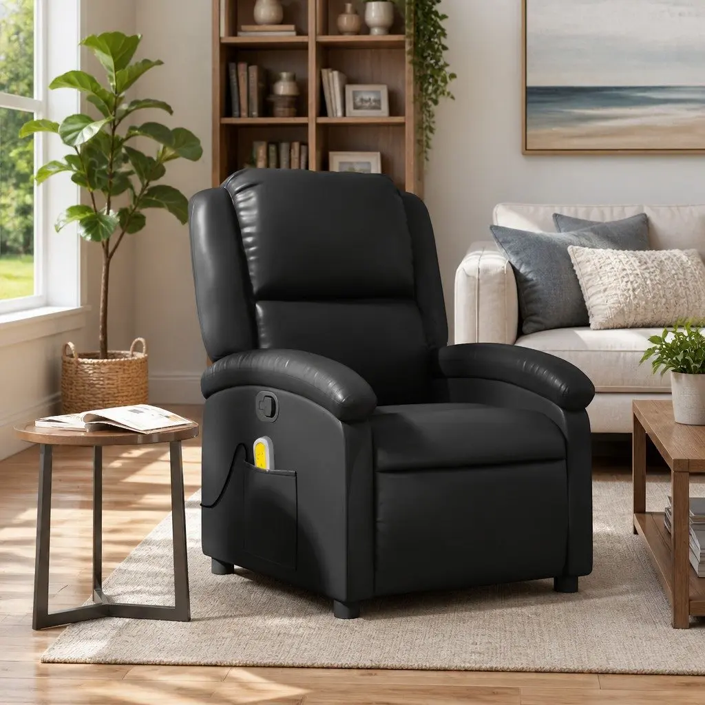 Massage Recliner Armchair with Footrest