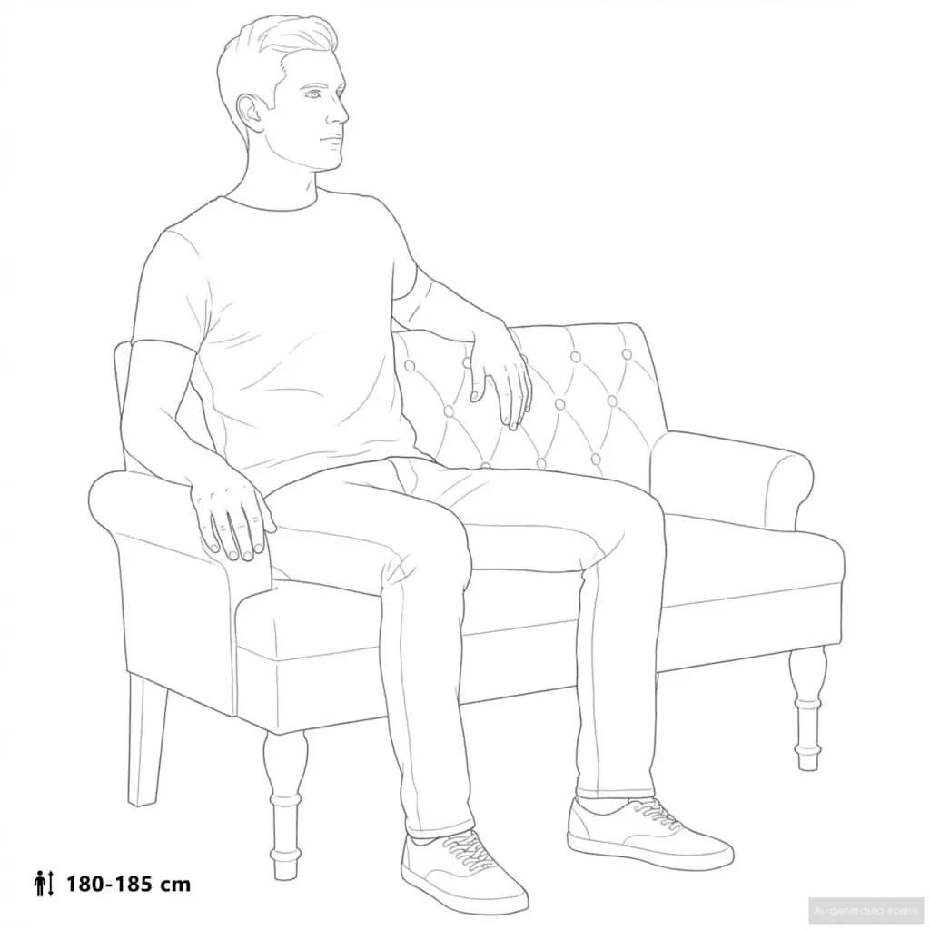 Grey Fabric Bench with Backrest and Armrests