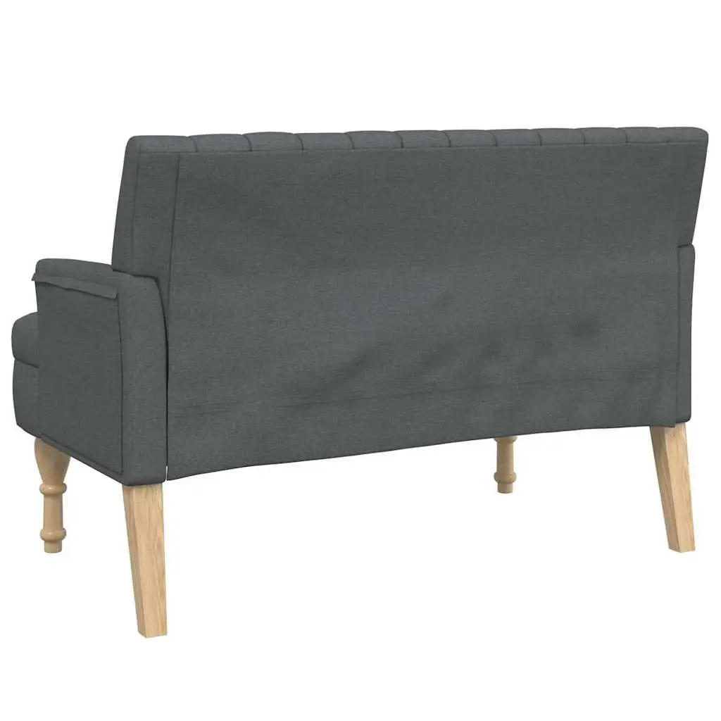 Grey Fabric Bench with Cushions for Comfort