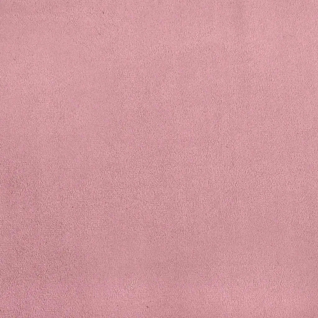 Pink Velvet Bench with Backrest and Armrests