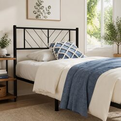 Metal Headboard Black 90cm Bed Frame Head Board Bedroom Furniture