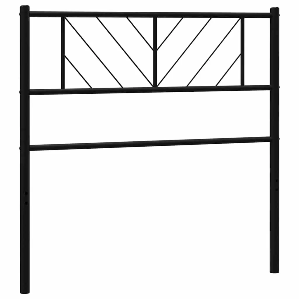 Black Metal Headboard for Bed Frames 107cm